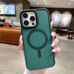 Чохол матовий Magnetic для Apple iPhone 14 зелений 27613 фото