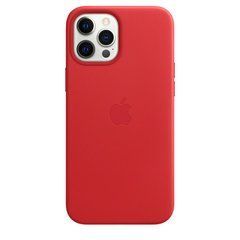 Чехол кожаный Leather Case Apple iPhone 12 Pro Max с поддержкой MagSafe Red 25081 фото
