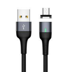 Кабель магнитный USAMS US-SJ328 U28 Aluminium Alloy Micro Magnetic cable 1 метр серый 13308 фото