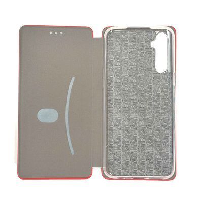 Чехол-книжка Premium Case под кожу Realme 6 Pro красный 18649 фото