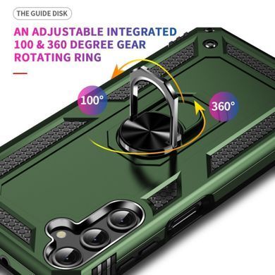Чохол протиударний Samsung Galaxy A24 4G Robot Ring зелений 28099 фото
