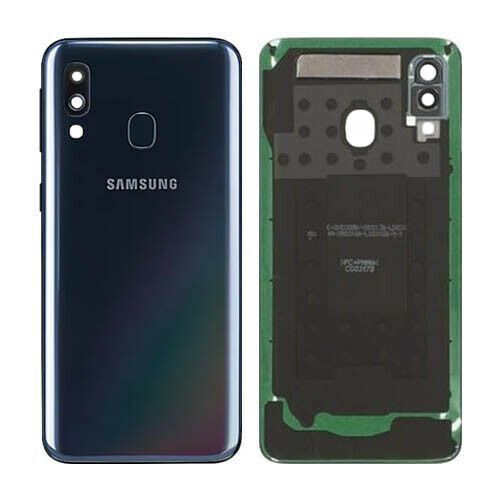 Задня кришка для Samsung A405 Galaxy A40 2019 чорна, зі склом камери, Оригінал Китай 22838 фото