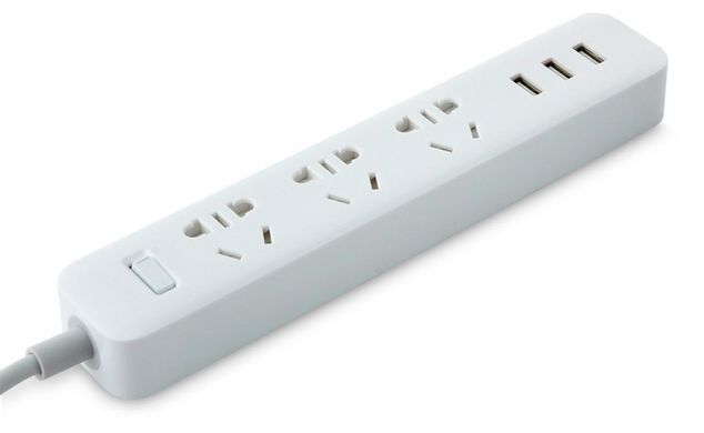 Сетевой удлинитель Xiaomi Mi Power Strip 3 3x220V и 3xUSB, 1,8м White (NRB4014CN) 10994 фото