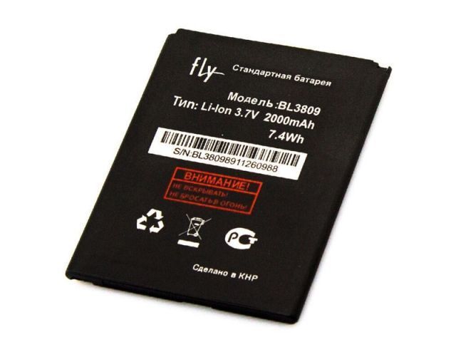 Аккумулятор Fly BL3809 для IQ458, IQ459 2000mAh 06115 фото