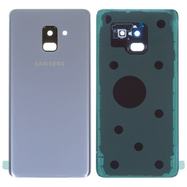 Задняя крышка для Samsung A730F Galaxy A8 Plus (2018) фиолетовая, серая Оригинал Китай со стеклом камеры 24391 фото