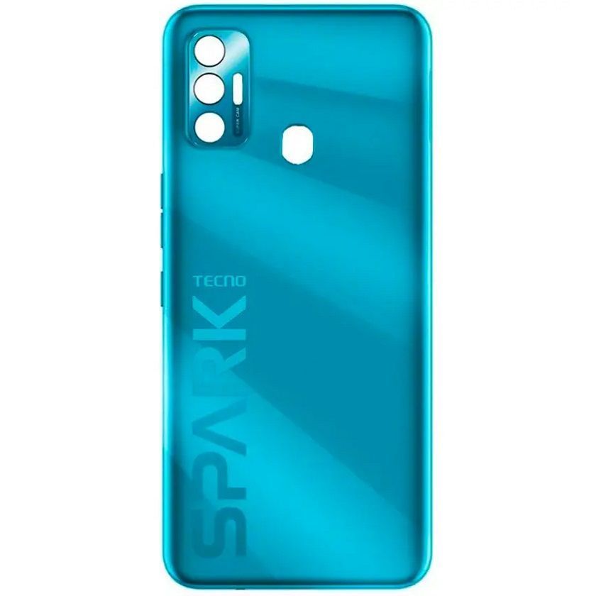 Задняя крышка для Tecno Spark 7 KF6 голубая, Morpheus Blue 30009 фото