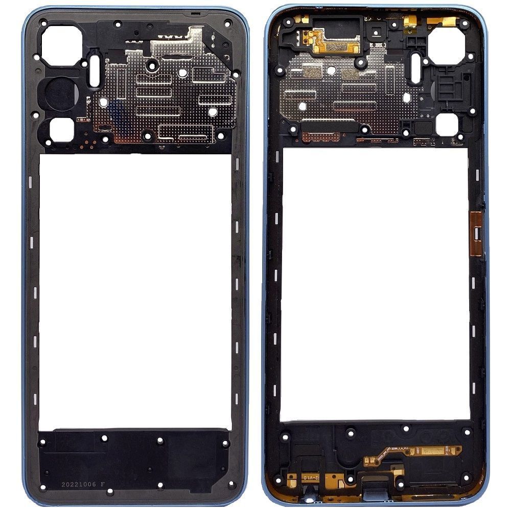 Рамка корпусу Infinix Hot 20 X6826, X6826B, X6826C блакитна, Tempo Blue 33556 фото