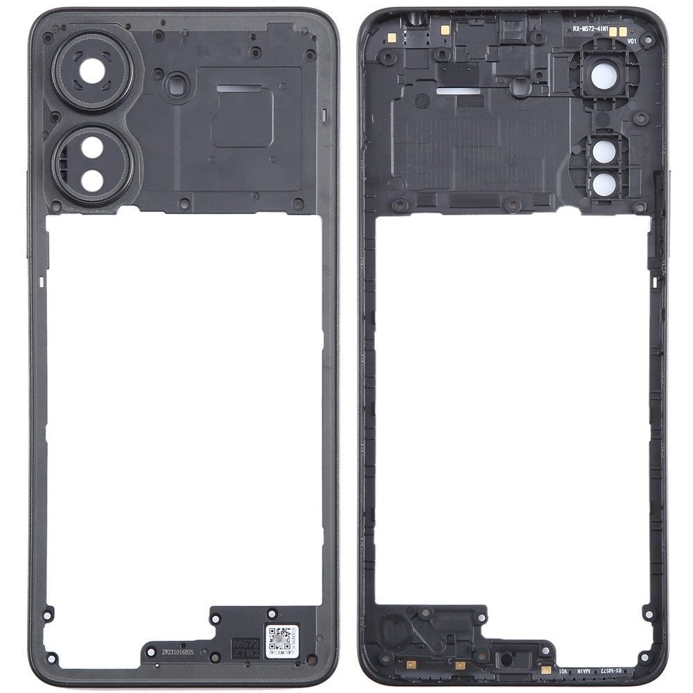 Рамка корпусу для Xiaomi Redmi 13C, Poco C65 чорна, Midnight Black 31083 фото