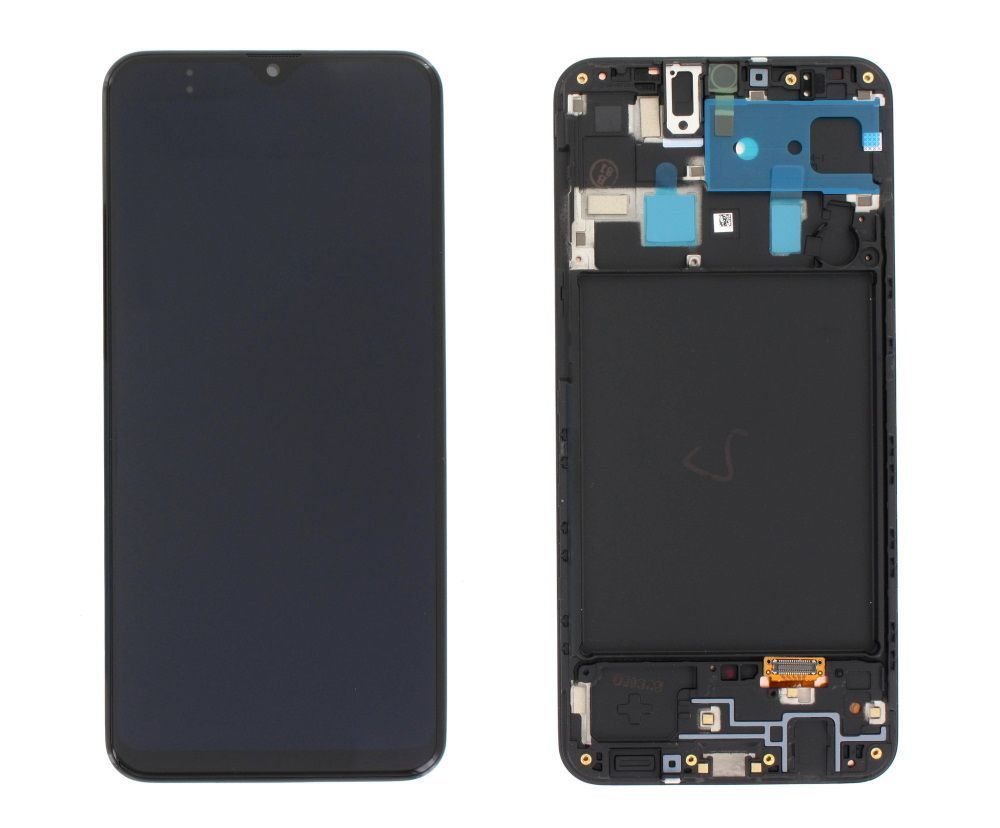 Дисплей для Samsung A205F Galaxy A20 с рамкой черный (GH82-19571A) Оригинал 13387 фото