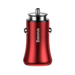 Автомобільний зарядний пристрій Baseus Gentleman 4.8A 2xUSB Red (CCALL-GB09) 17783 фото