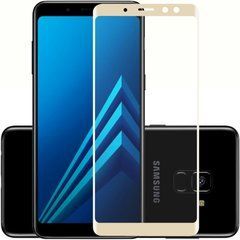 3D Защитное стекло для Samsung A530F Galaxy A8 (2018) золотистое 11767 фото