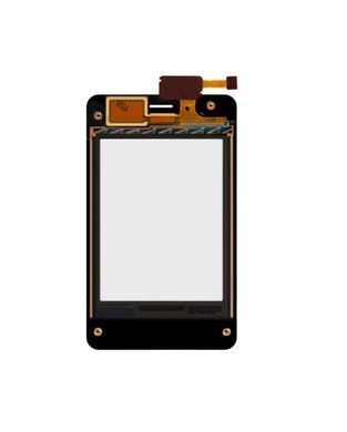 Сенсор (тачскрин) Nokia Asha 502 Dual Sim и рамкой черный 01577 фото