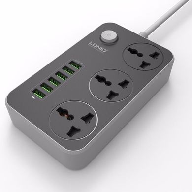 Сетевой удлинитель LDNIO SE3604, SC3604 3x220V и 6xUSB, 2м 11317 фото