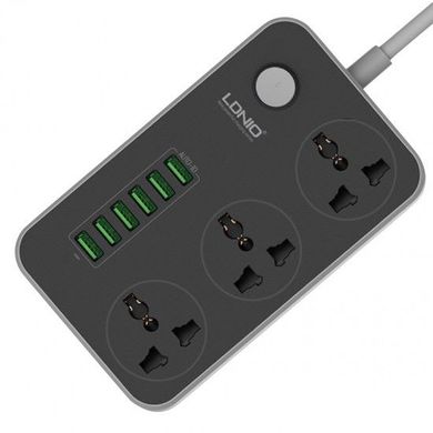 Сетевой удлинитель LDNIO SE3604, SC3604 3x220V и 6xUSB, 2м 11317 фото