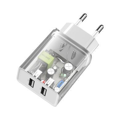Мережевий зарядний пристрій Baseus Speed Mini Dual U (10.5W, 2.1A) Charger (CCFS-R02) білий 17775 фото