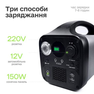 Портативная зарядная станция Junlee PS-1000 1000W 972Wh с портативной солнечной панелью 150W 30V 27546 фото