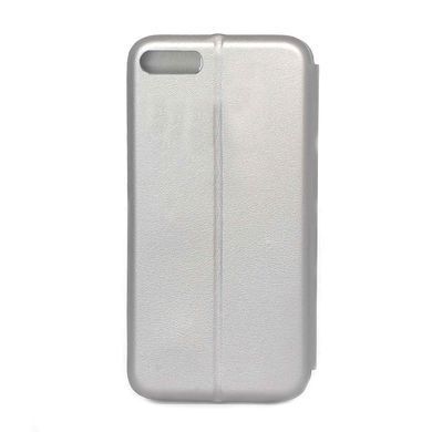 Чехол-книжка Premium Case под кожу Realme C2 серый 18650 фото