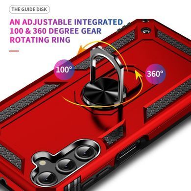Чехол противоударный для Samsung Galaxy A24 4G Robot Ring красный 28101 фото