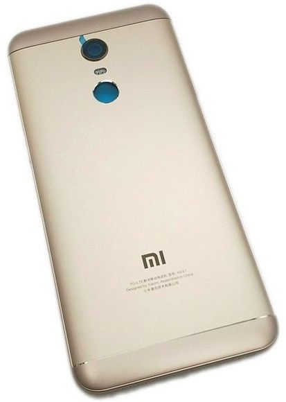 Задня кришка для Xiaomi Redmi 5 Plus зі склом камери золотиста 07073 фото