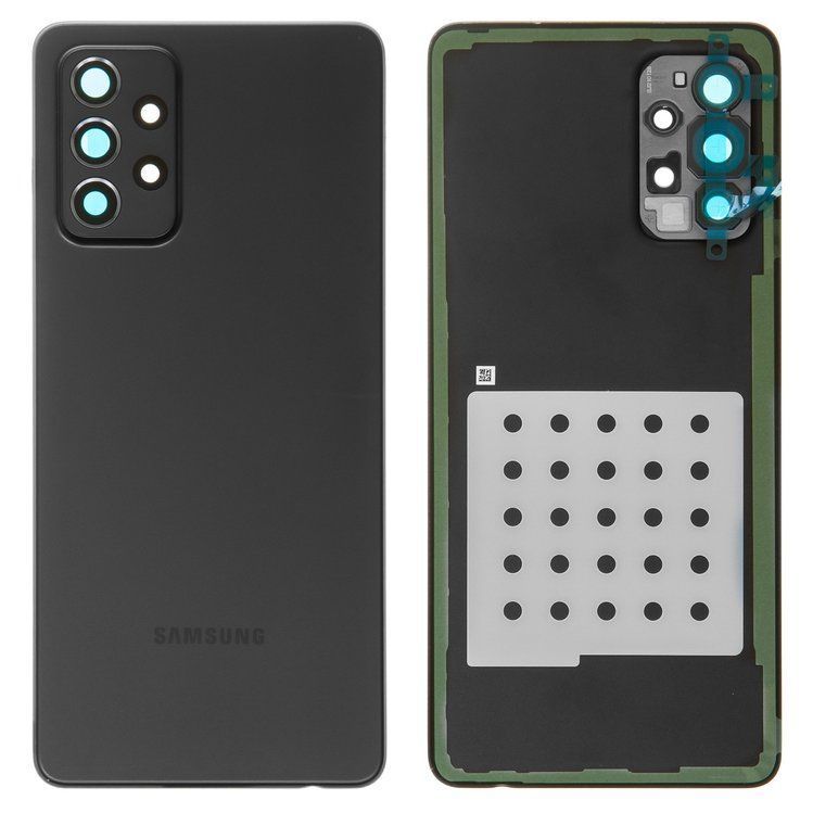 Задняя крышка для Samsung A725F Galaxy A72, A726B, черная, Awesome Black, со стеклом камеры, Оригинал Китай 24846 фото
