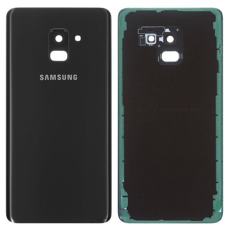 Задняя крышка для Samsung A730F Galaxy A8 Plus (2018) черная, Оригинал Китай со стеклом камеры 24392 фото