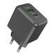 Мережевий зарядний пристрій Hoco CS14A Ocean PD20W+QC3.0 Type-C + USB PD чорний 31237 фото 1