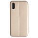 Чехол-книжка Premium Case под кожу Huawei Y5 2019 золотой 15030 фото 2