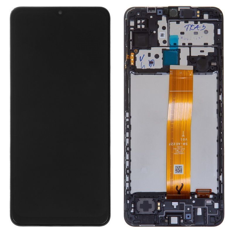 Дисплей для Samsung A022F Galaxy A02 с рамкой черный (GH82-25043A) Оригинал 25285 фото