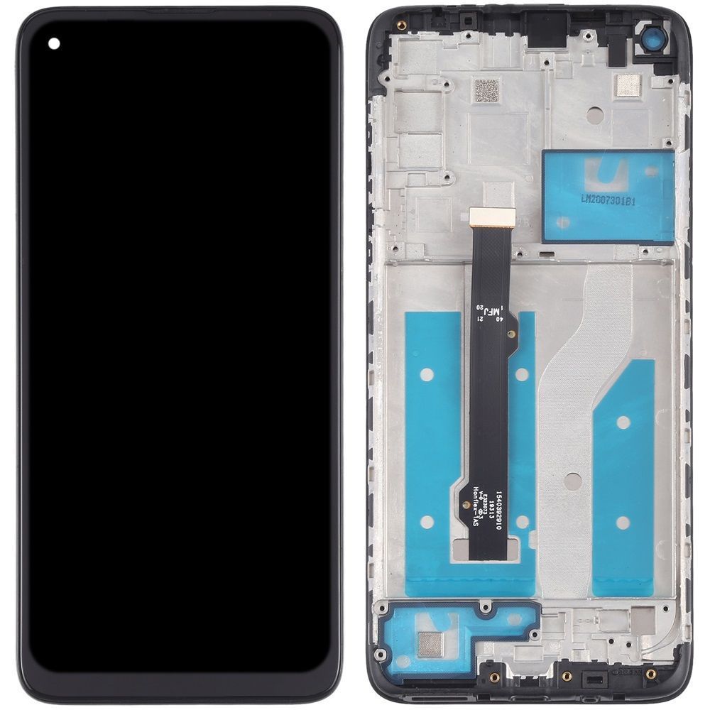 Дисплей для Motorola XT2045 Moto G8 черный с рамкой 27163 фото
