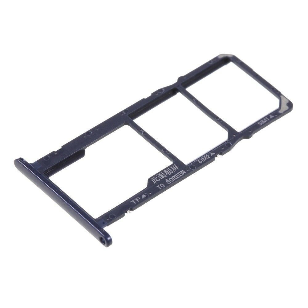 Держатель Sim-карты и карты памяти Huawei Y5 2018 (DRA-L21), Y5 Prime 2018 (DRA-L02, DRA-L22), синий, на две Sim-карты 16315 фото