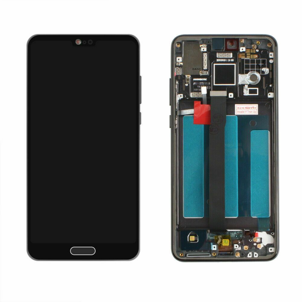 Дисплей для Huawei P20 (EML-L09, EML-L29) с рамкой черный, без шлейфа сканера отпечатка пальца 15465 фото