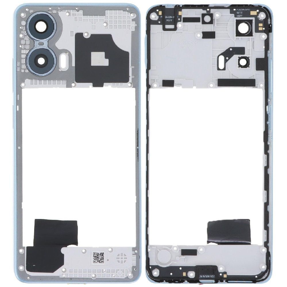 Рамка корпусу Motorola XT2425-4 Moto G24 Power блакитна, Glacier Blue зі склом камери 33609 фото