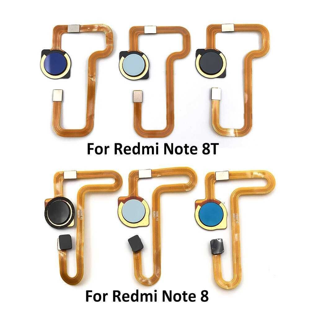 Шлейф для Xiaomi Redmi Note 8 зі сканером відбитка пальця, чорного кольору, Space Black 25657 фото