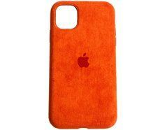 Чехол Alcantara под замшу для iPhone 11 Orange 16436 фото