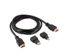 Видео кабель HDMI 1.5m в комплекте с переходниками mini-HDMI- micro-HDMI 29060 фото