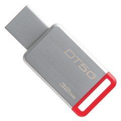 Флеш память Kingston USB 32Gb DT50 Metal-Red USB 3.1 16630 фото