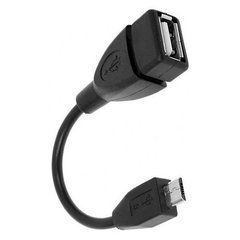 OTG Перехідник microUSB довгий чорний 06507 фото
