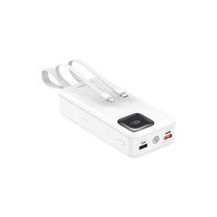 Внешний аккумулятор (Повербанк) Remax RPP-550 Suji Series PD 20W+QC 22.5W Fast Charging Cabled Power Bank 30000mAh белый 27744 фото