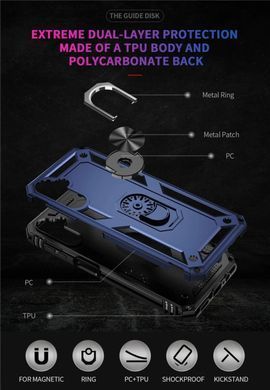 Чехол противоударный для Samsung Galaxy A24 4G Robot Ring синий 28100 фото