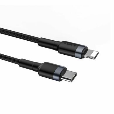 Кабель Baseus Cafule Type-C - Lightning 1м PD 20W черный CATLKLF-G1 28335 фото