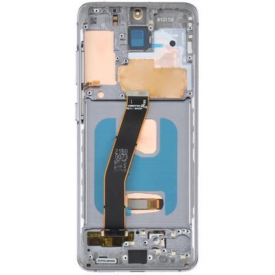 Дисплей для Samsung G980 Galaxy S20, G981 з рамкою сірий Cosmic Grey OLED Хайкопія 33457 фото