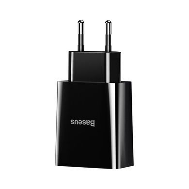 Мережевий зарядний пристрій Baseus Speed Mini Dual U (10.5W, 2.1A) Charger (CCFS-R01) чорний 17776 фото