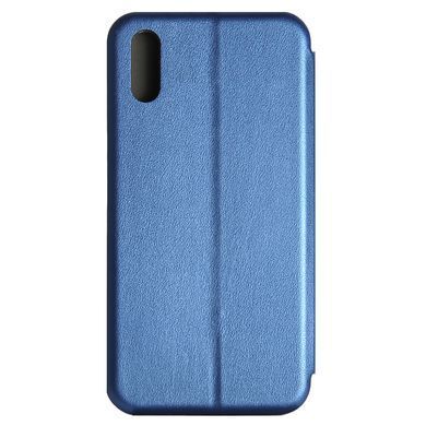 Чехол-книжка Premium Case под кожу Huawei Y5 2019 синий 15031 фото