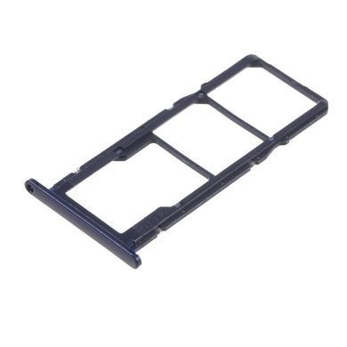 Тримач Sim-карти та карти пам'яті Huawei Y5 2018 (DRA-L21), Y5 Prime 2018 (DRA-L02, DRA-L22), синій, на дві Sim-карти 16315 фото