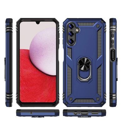 Чехол противоударный для Samsung Galaxy A24 4G Robot Ring синий 28100 фото