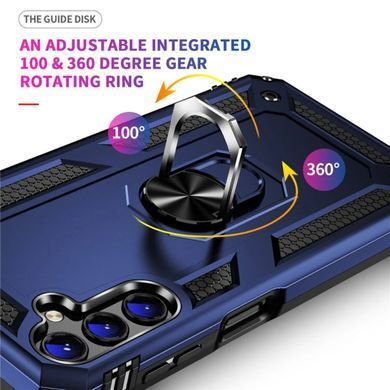 Чехол противоударный для Samsung Galaxy A24 4G Robot Ring синий 28100 фото