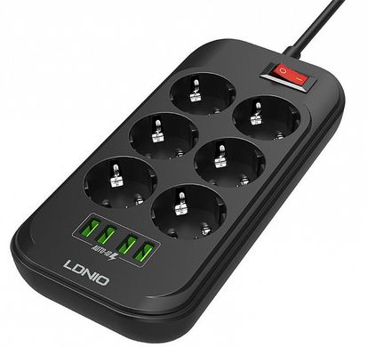 Сетевой удлинитель LDNIO SE6403 6x220V и 4xUSB, 2м 16015 фото