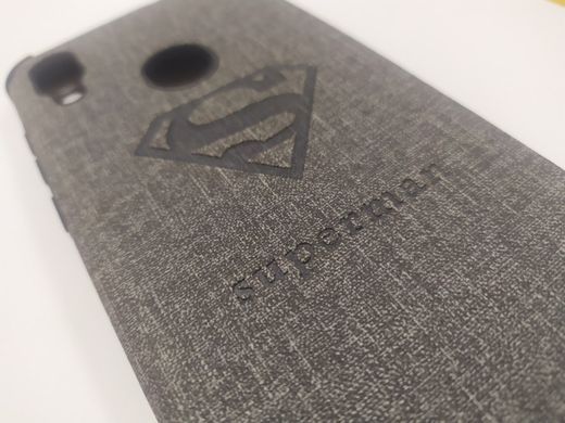 Чехол для Xiaomi Redmi Note 7 Jeans Superman Серый 15357 фото