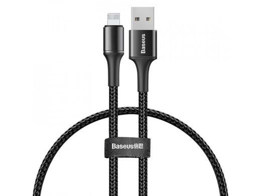 Кабель Baseus Halo Cable Lightning 2.4A (0.25m) Black (CALGH-D01) 20264 фото