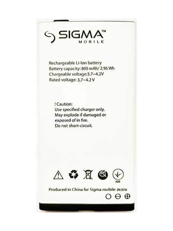 Аккумулятор Sigma Comfort 50 Slim 800mAh 16133 фото